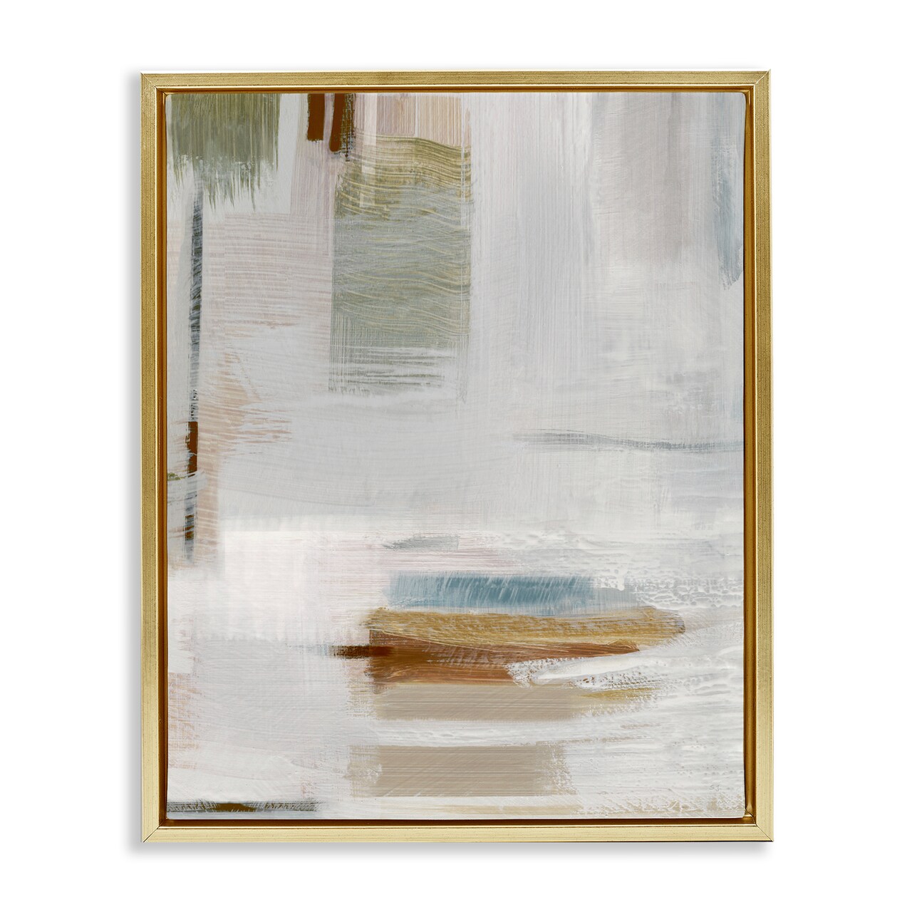Stupell Industries Muted Neutral Composition Framed Floater Canvas Wall Art Design by Susan Jill